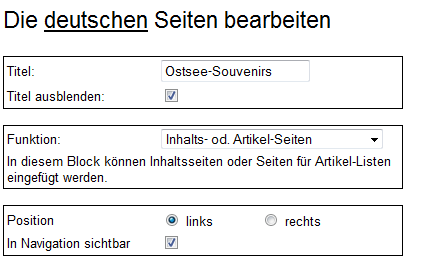Block bearbeiten