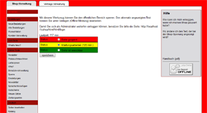 Roter Hintergrund - öffentlicher Bereich gesperrt