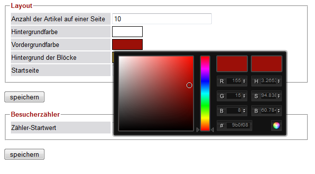 Farbauswahl